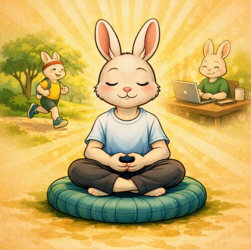 Hare in meditation, all is well